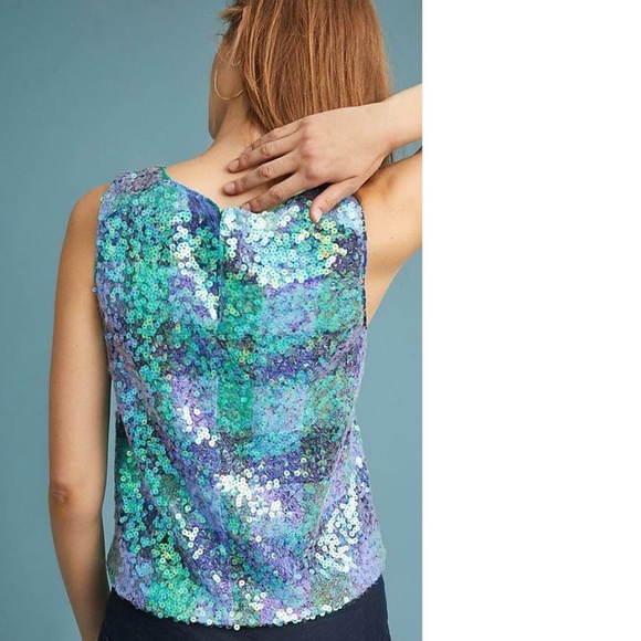 Anthropologie Amatheia Sequin Top new - Picture 4 of 7
